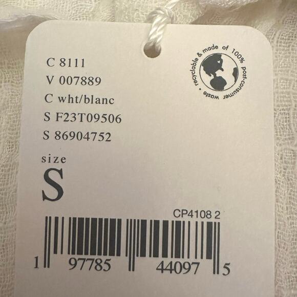 Free People FP One Mila Shirt White Ethereal Dainty Crochet Romantic Small NWT - Picture 11 of 14